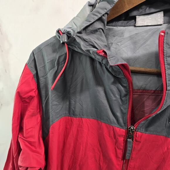 Columbia Rain Jacket Mens Small Red Gray Coat Windbreaker Glennaker Lake II - Picture 2 of 12